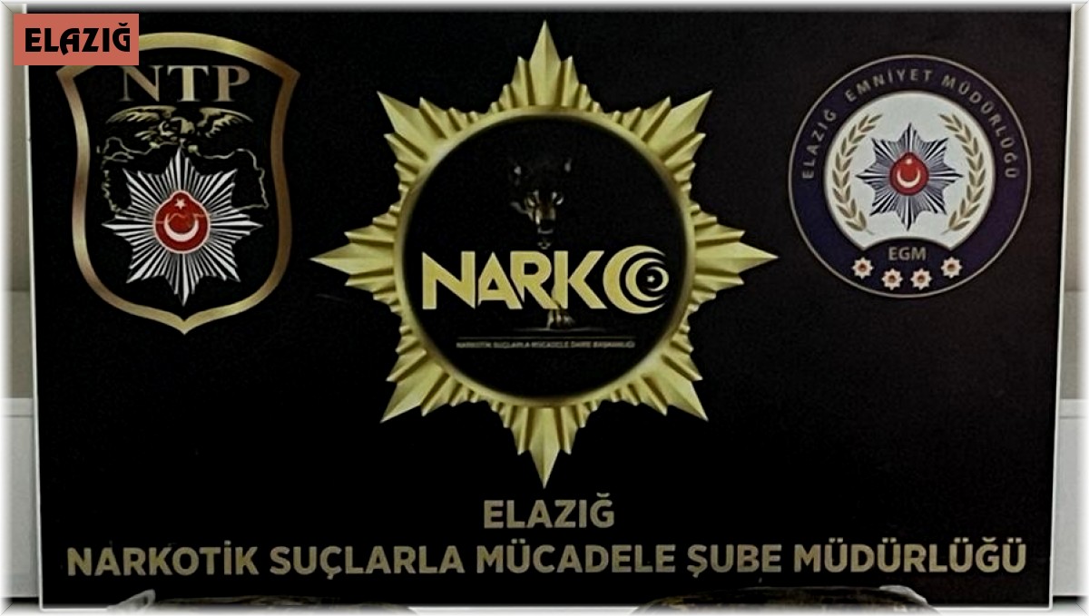 Elazığ'da 7 kilo uyuşturucuyla yakalanan şüpheli tutuklandı