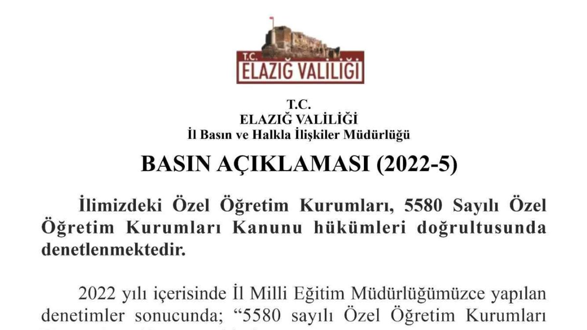 Elazığ'da 7 kurs merkezine kapatma cezası verildi