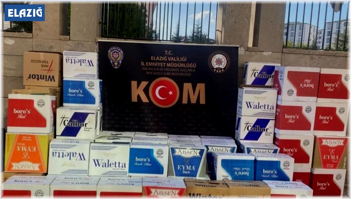 Elazığ'da 780 bin dal kaçak makaron ele geçirildi: 1 gözaltı