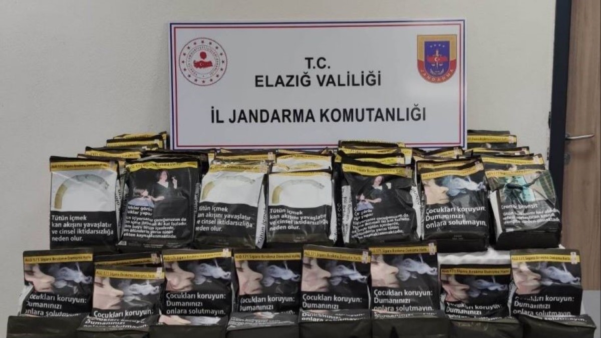 Elazığ'da 85 kilo tütün ele geçirildi