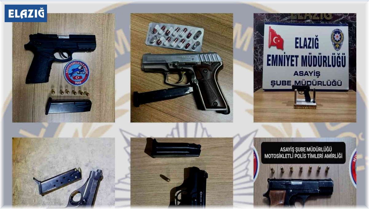 Elazığ'da 9 adet ruhsatsız silah ele geçirildi