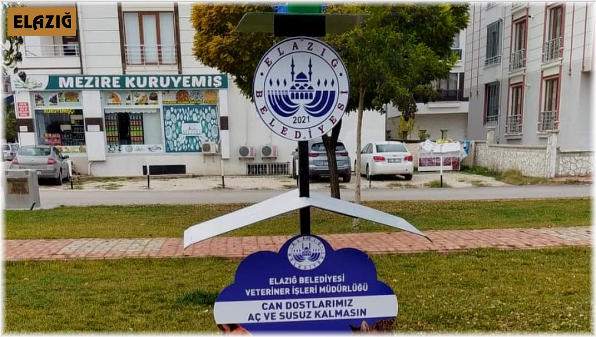 Elazığ'da 90 parka, sokak hayvanları için su ve mama kapları bırakıldı