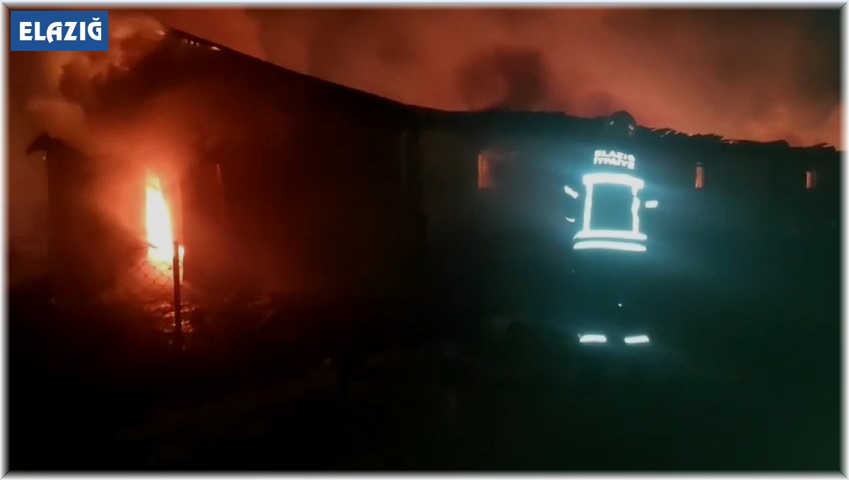 Elazığ'da ahır yangını