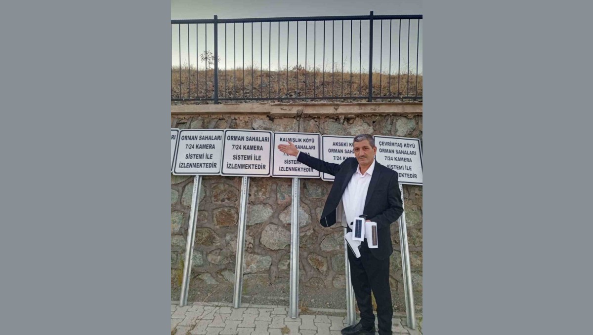 Elazığ'da alkışlanacak hareket: Muhtar ormanlık alanlara kamera sistemi taktırdı