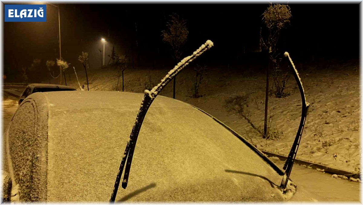 Elazığ'da araçların camları buz tuttu
