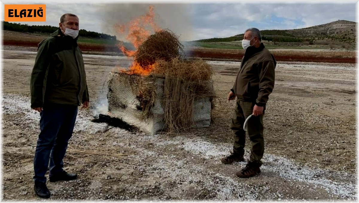 Elazığ'da avlanmada kullanılması yasak gümeler imha edildi