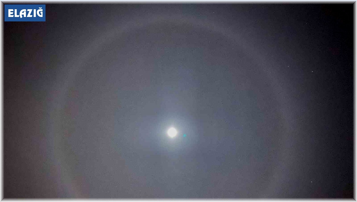 Elazığ'da Ay halesi oluştu