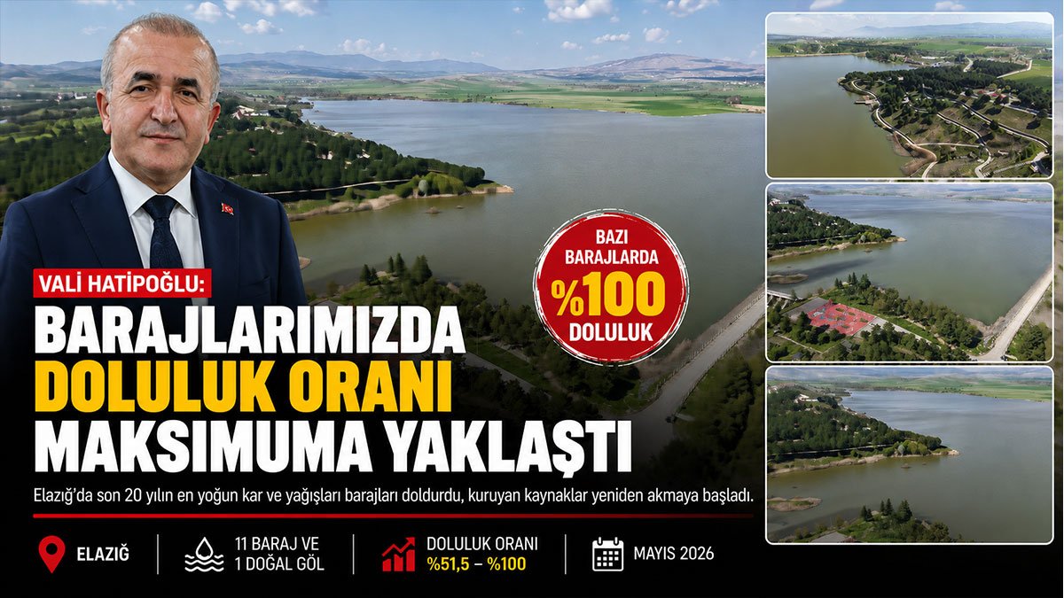 Elazığ'da Barajlar Maksimum Seviyeye Yaklaştı, Kuru Çeşmeler Yeniden Akmaya Başladı
