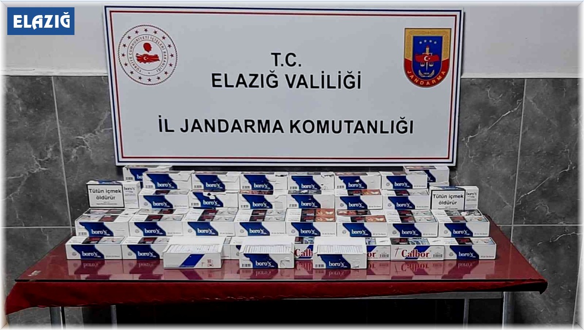 Elazığ'da bin paket bandrolsüz sigara ele geçirildi