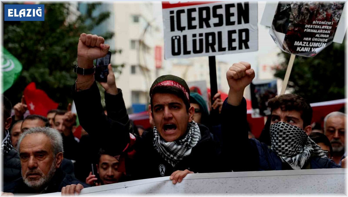 Elazığ'da binlerce kişi Filistin için yürüdü