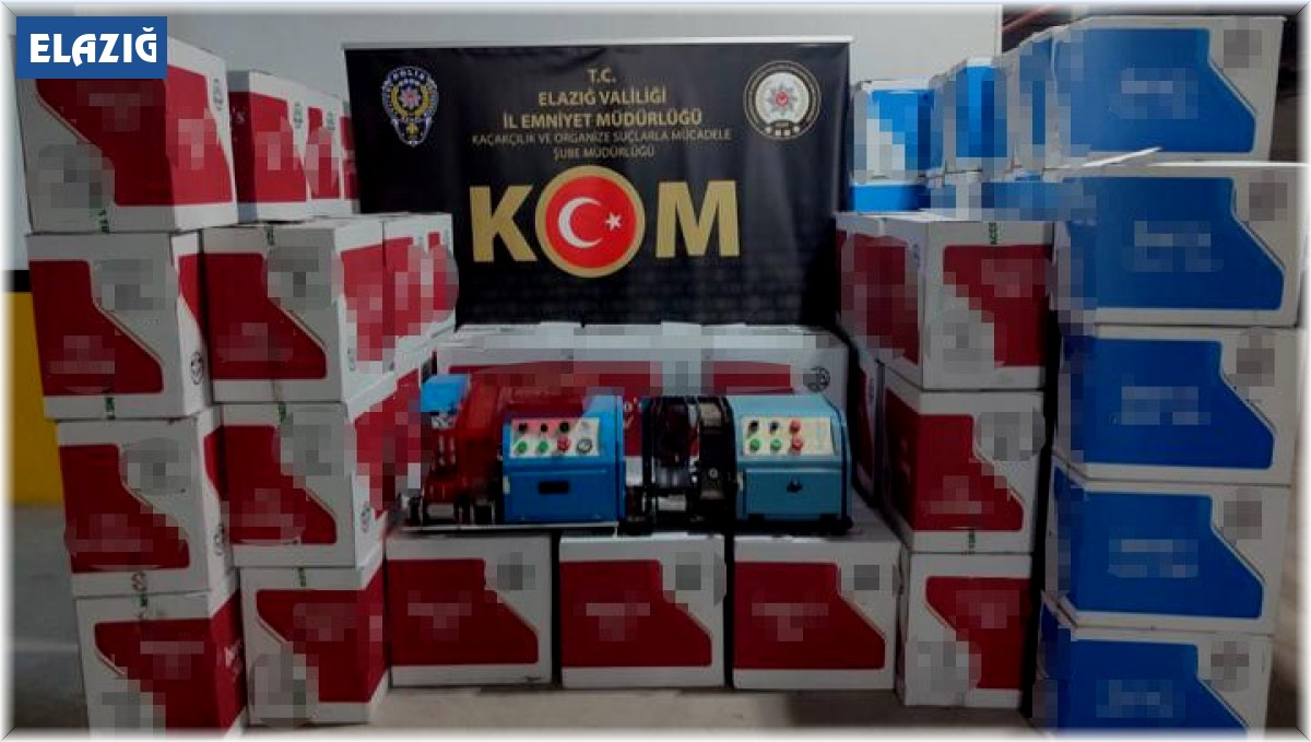 Elazığ'da bir milyon 100 bin dal makaron ele geçirildi