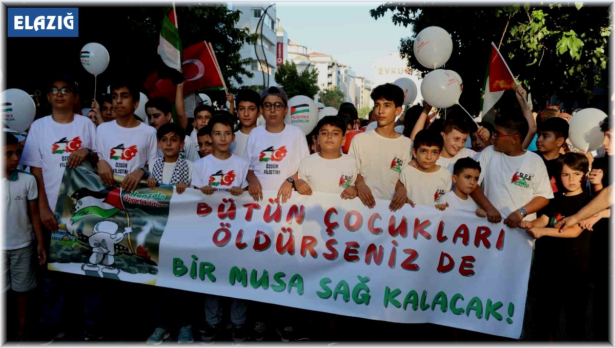 Elazığ'da çocuklar Gazze için yürüdü