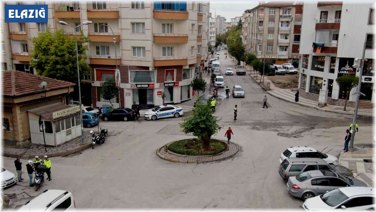Elazığ'da dron destekli şok trafik denetimi
