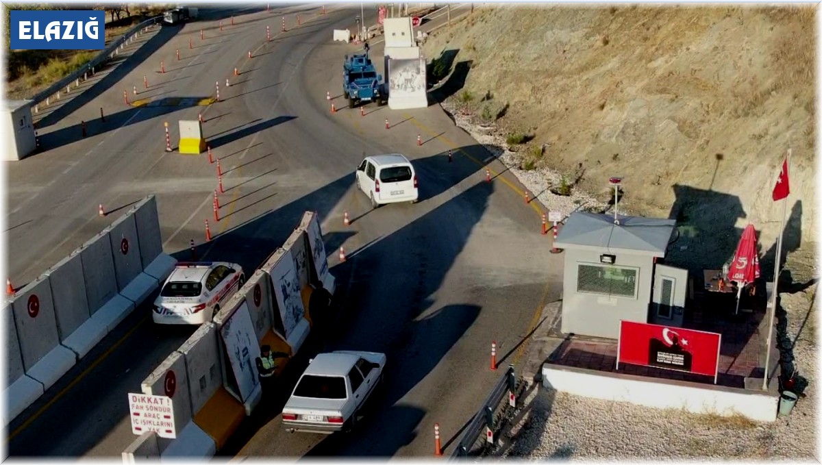 Elazığ'da dron destekli trafik denetimi