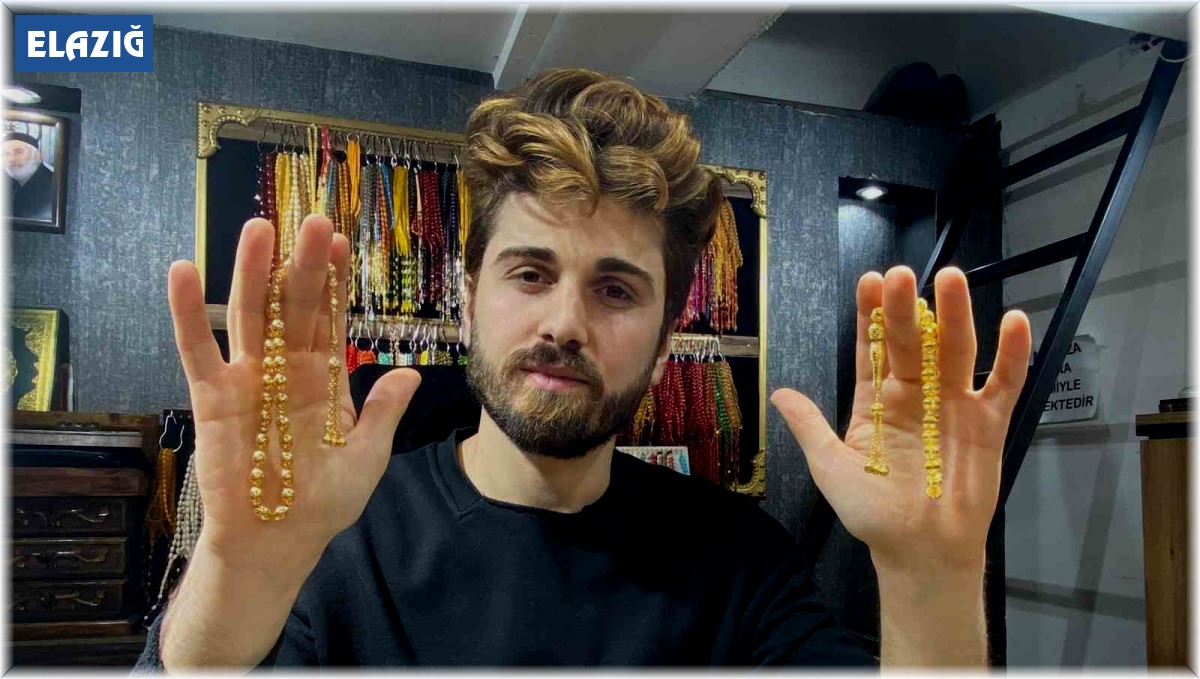 Elazığ'da el yapımı yatırımlık 14 ayar altın tespihlere yoğun ilgi: 70 bin liraya kadar alıcısı var