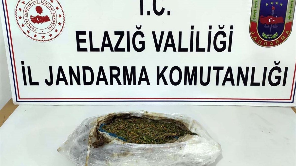 Elazığ'da elbiselerin içine gizlenmiş 2 kilo 250 gram esrar ele geçirildi