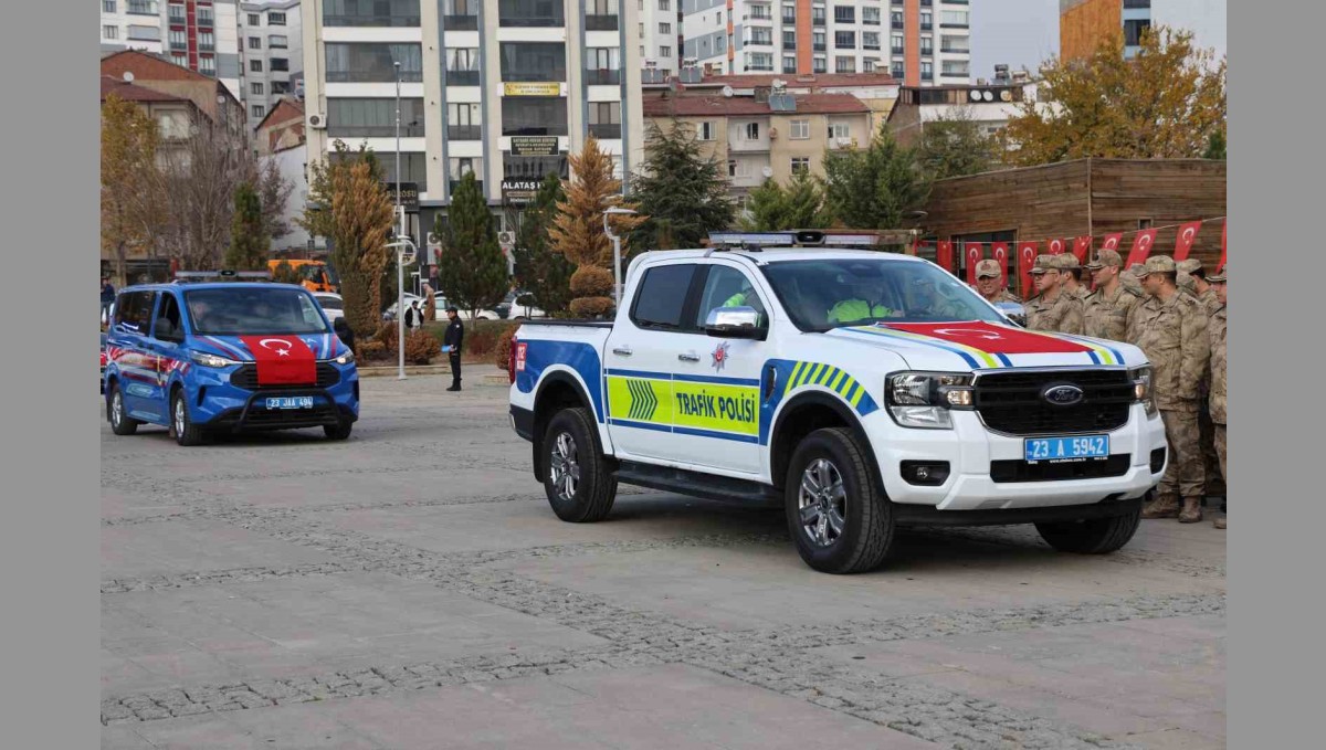 Elazığ'da emniyet ve jandarmaya 84 yeni araç