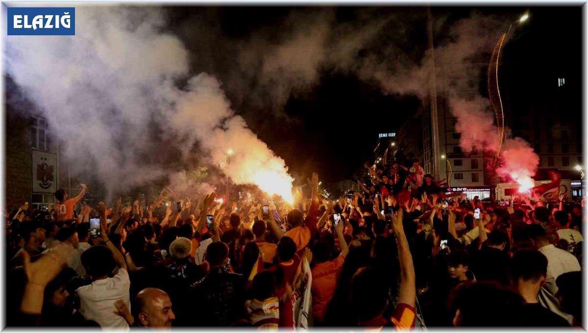 Elazığ'da Galatasaray taraftarlarının şampiyonluk coşkusu