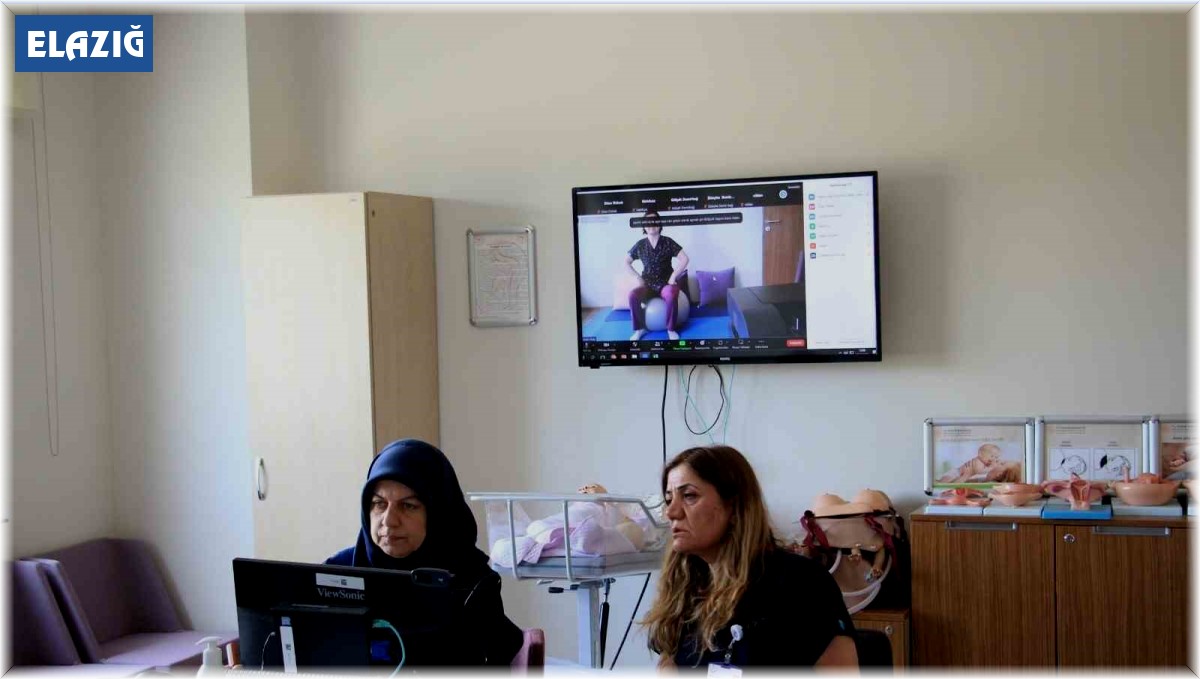 Elazığ'da gebe okulu uzaktan eğitim programı sürüyor