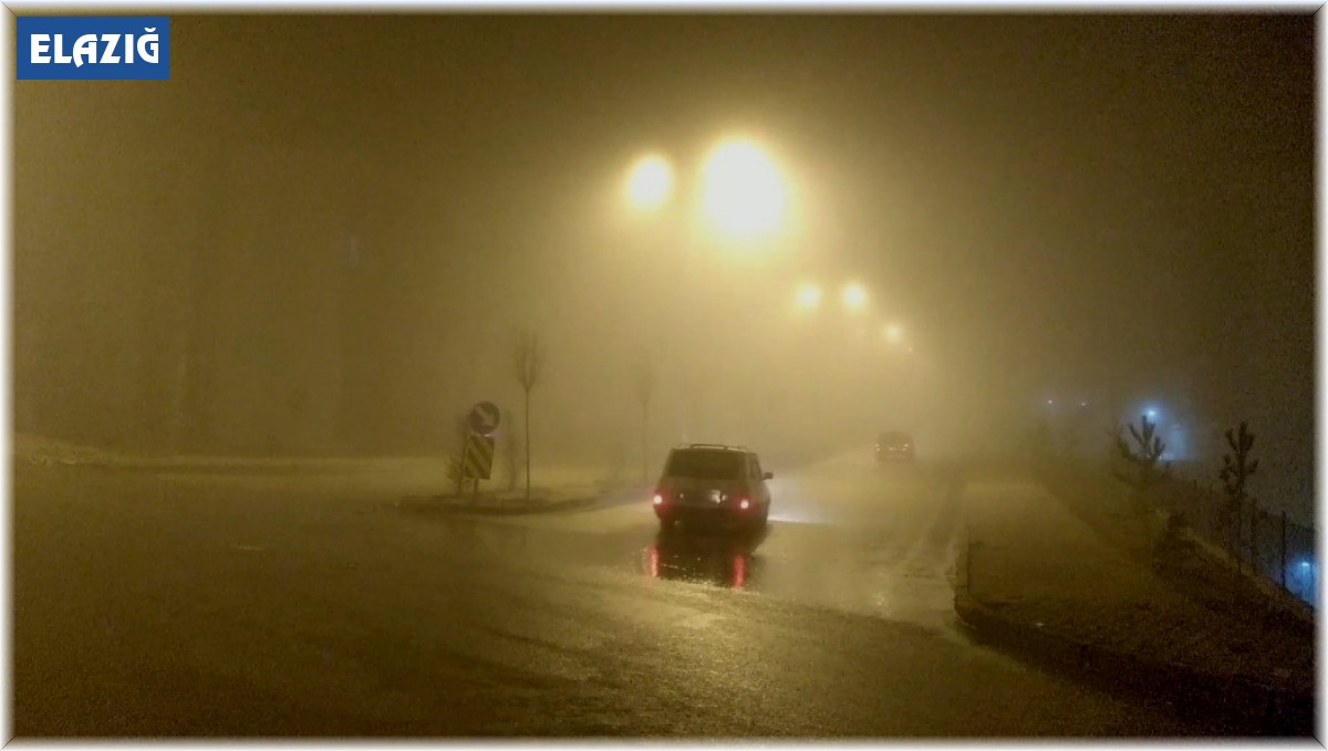 Elazığ'da gece saatlerinde yoğun sis: Görüş mesafesi 10 metreye kadar düştü