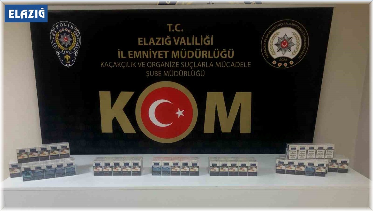 Elazığ'da gümrük kaçağı sigara ele geçirildi