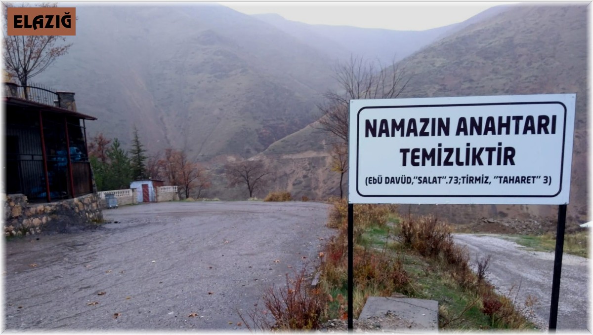 Elazığ'da hadis ve özlü sözler ile temizlik uyarısı