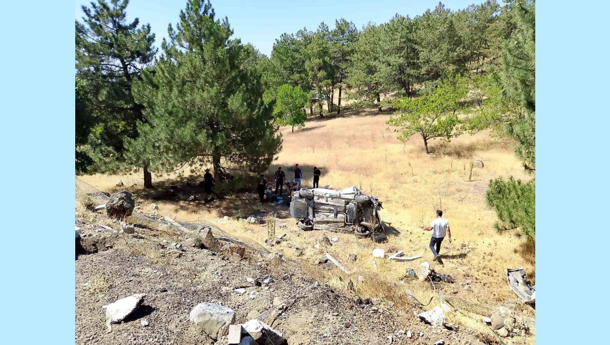 Elazığ'da hafif ticari araç şarampole uçtu: 3 yaralı