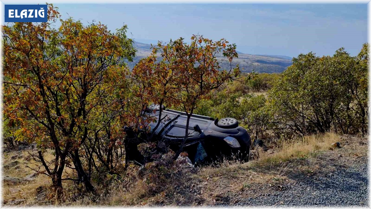 Elazığ'da hafif ticari araç şarampole yuvarlandı: 3 yaralı