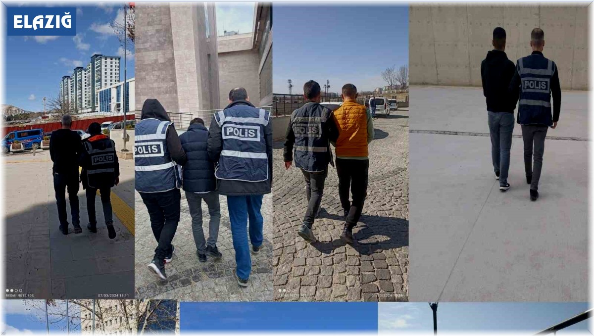 Elazığ'da haklarında kesinleşmiş hapis cezası bulunan 19 kişi yakalandı