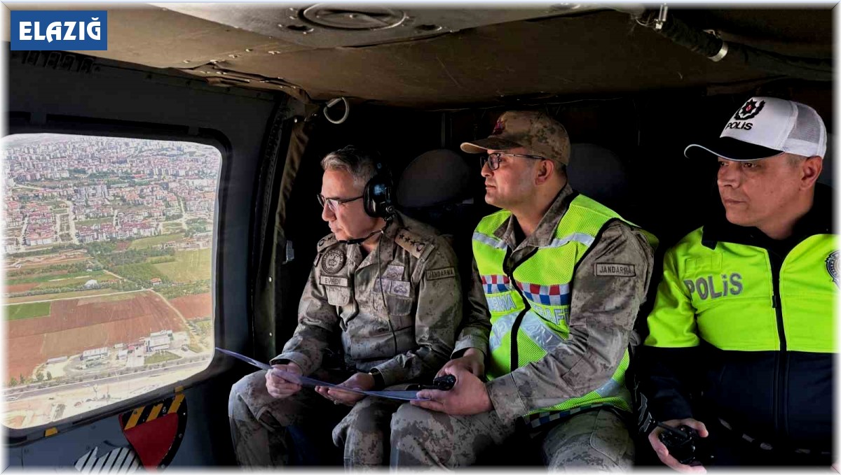 Elazığ'da helikopter destekli trafik denetimi yapıldı