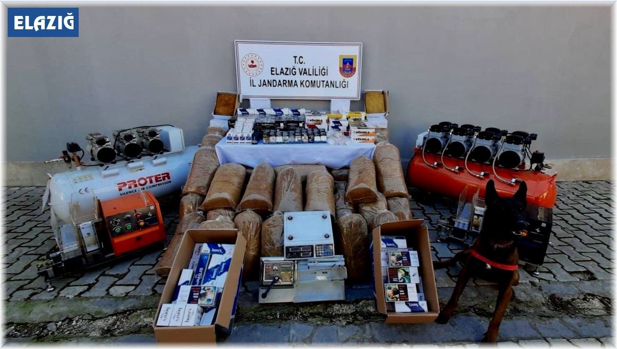 Elazığ'da kaçak 47 bin makaron ve 340 kilo tütün ele geçirildi