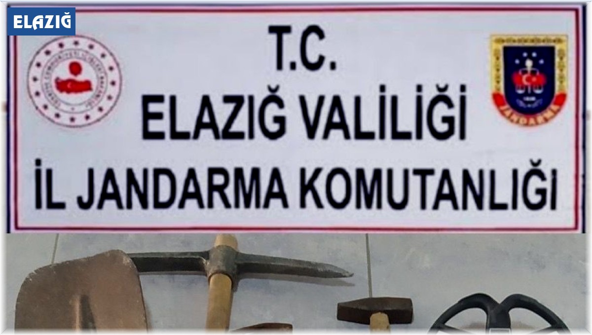 Elazığ'da kaçak kazı yapan 3 şüpheli suçüstü yakalandı