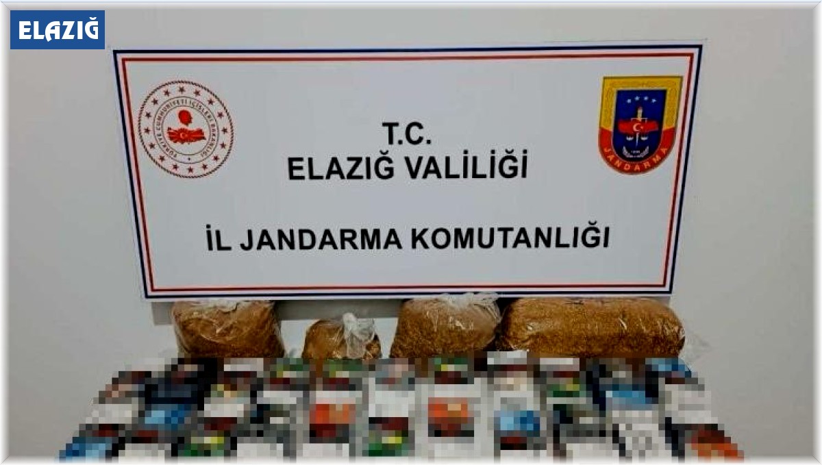 Elazığ'da kaçak tütün ve makaron ele geçirildi
