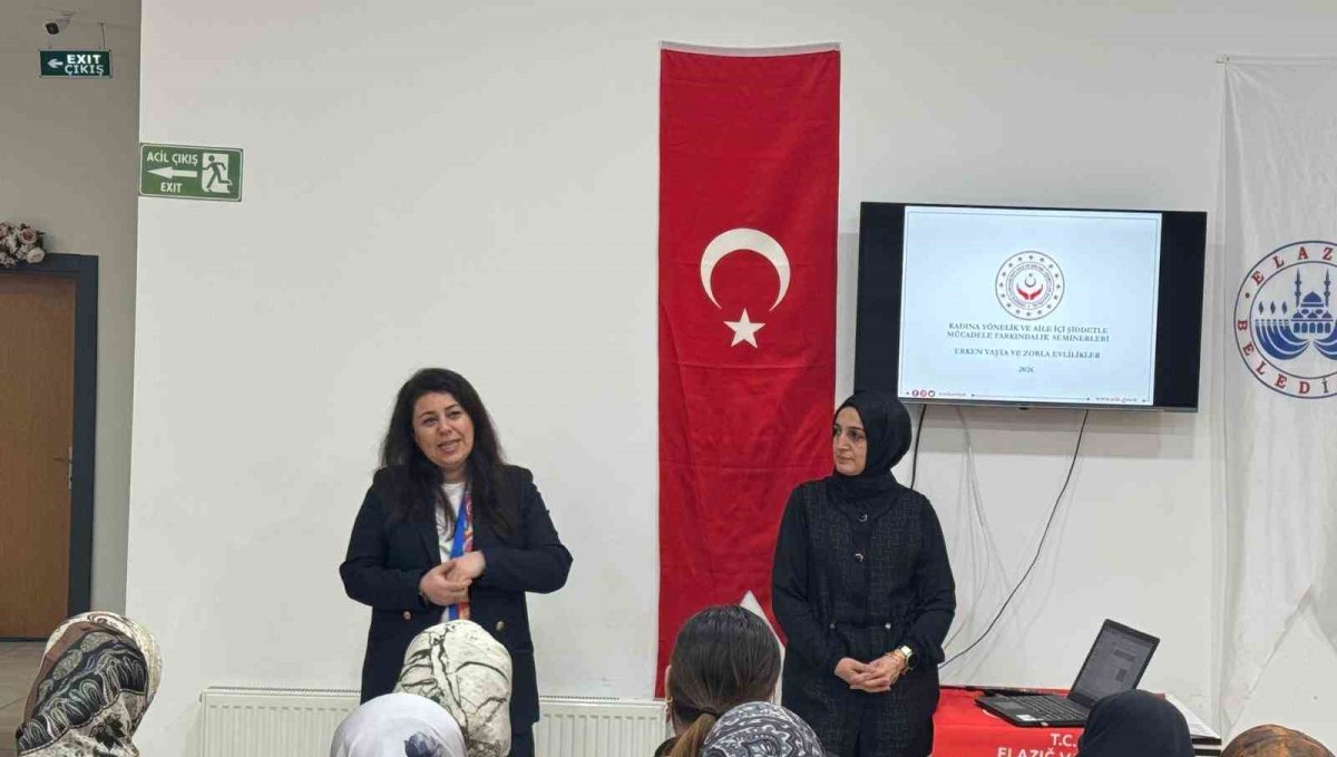 Elazığ'da kadına yönelik şiddetle mücadele eğitimi