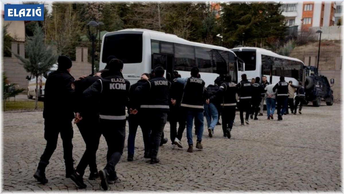 Elazığ'da Kafes 37 operasyonunda 20 şüpheli tutuklandı