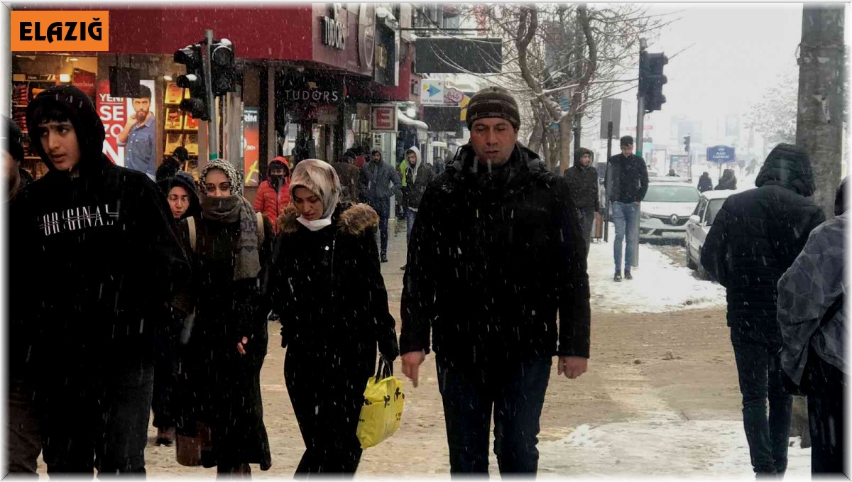 Elazığ'da kar yağışı etkisini sürdürüyor
