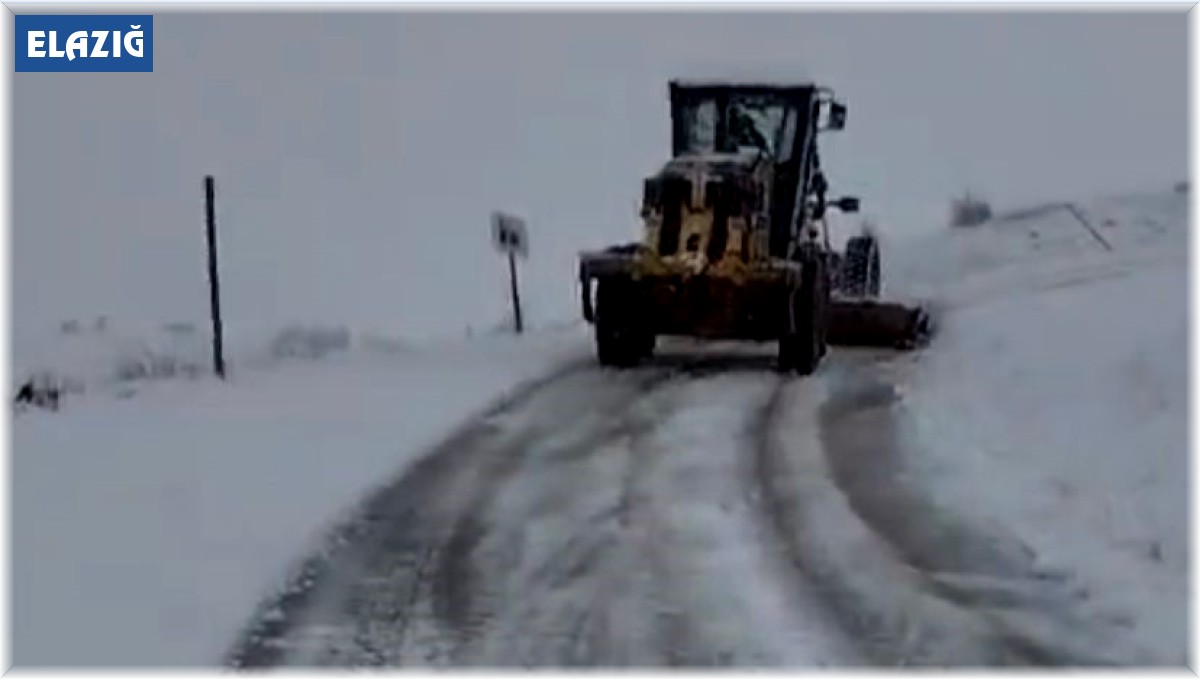 Elazığ'da kar yağışı nedeniyle 30 köy yolu ulaşıma kapandı