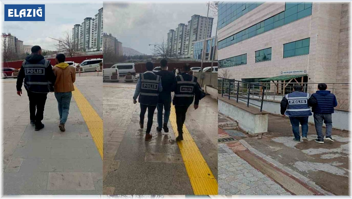 Elazığ'da kesinleşmiş hapis cezası bulunan 15 zanlı yakalandı