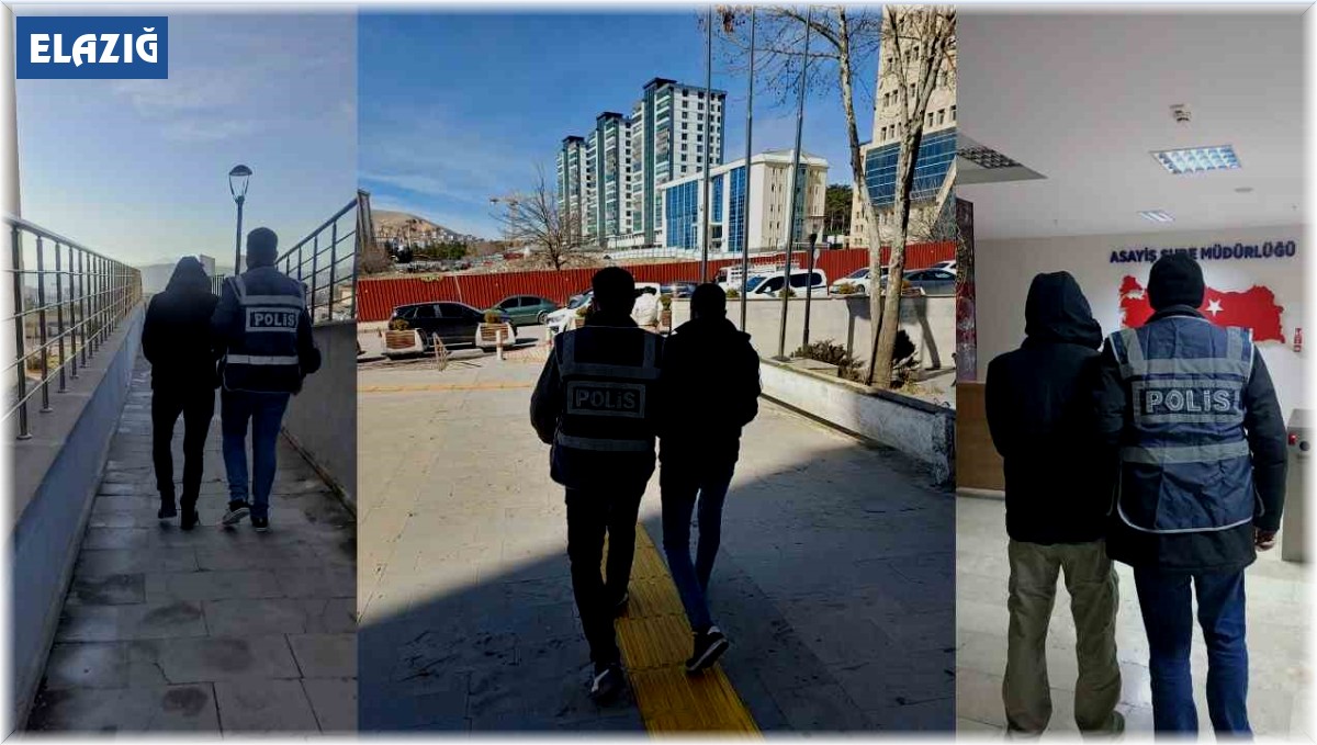 Elazığ'da kesinleşmiş hapis cezası bulunan 17 zanlı yakalandı