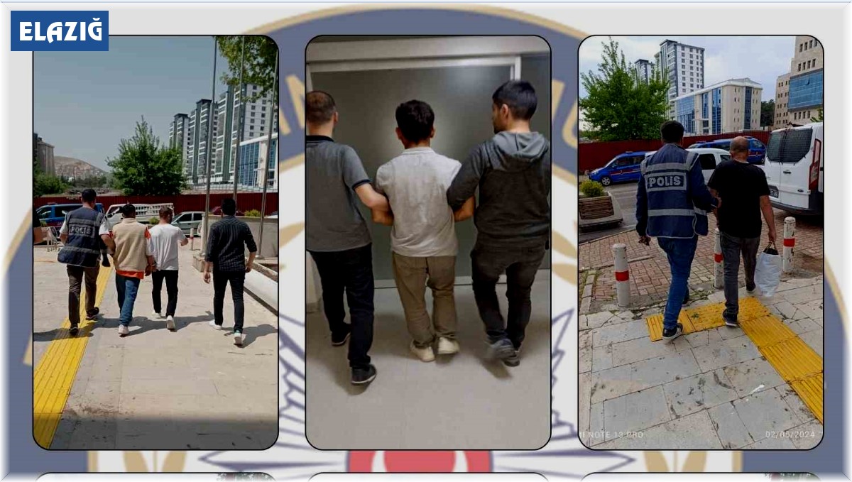Elazığ'da kesinleşmiş hapis cezası bulunan 17 zanlı yakalandı