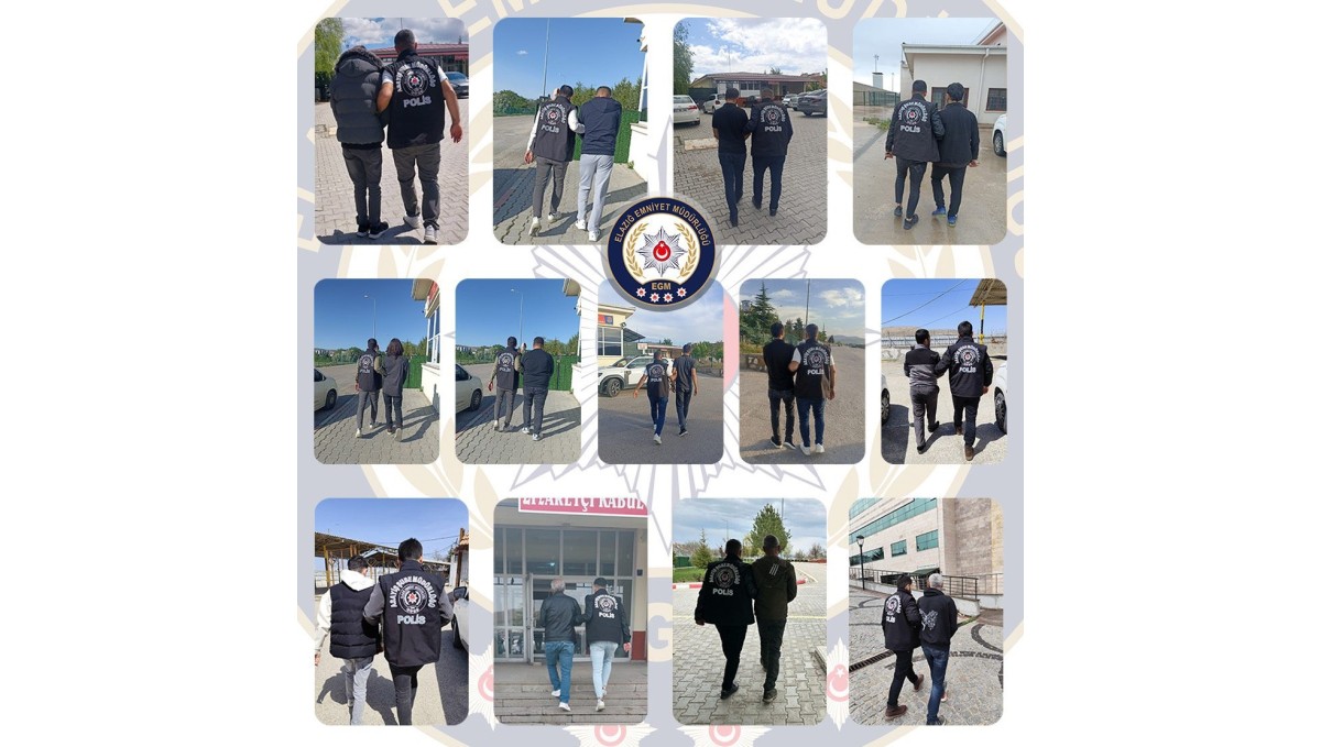 Elazığ'da kesinleşmiş hapis cezası bulunan 95 şahıs yakalandı