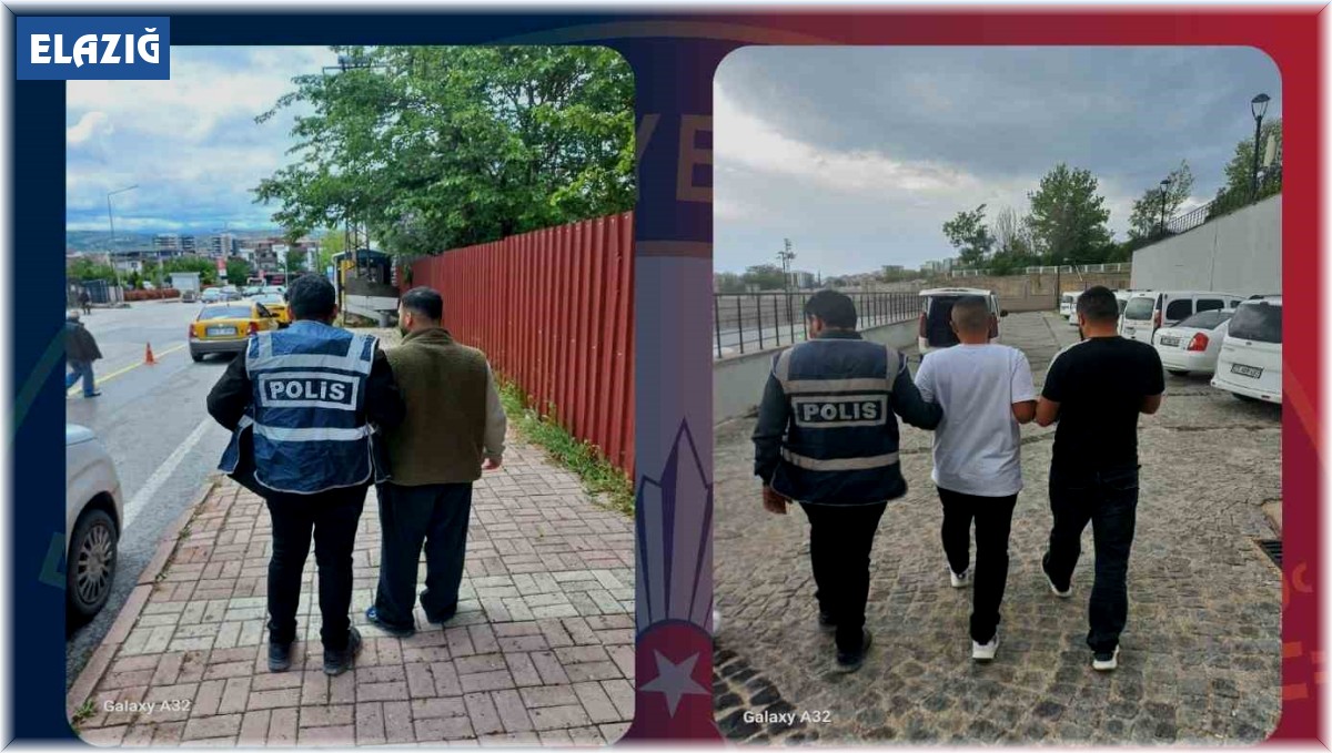 Elazığ'da kesinleşmiş hapis cezası olan 18 zanlı yakalandı
