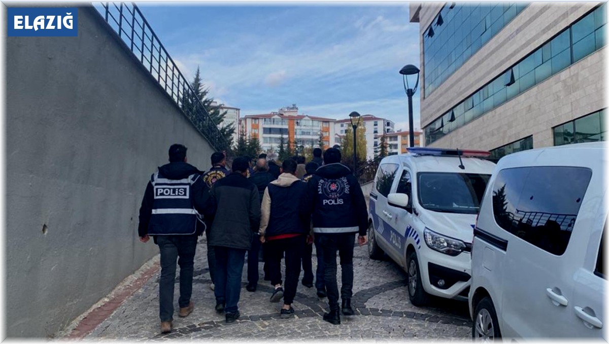 Elazığ'da kesinleşmiş hapis cezası olan 7 zanlı tutuklandı