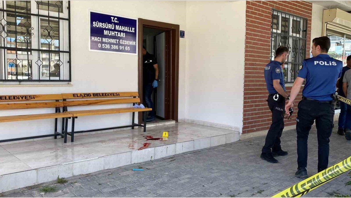 Elazığ'da mahalle muhtarı silahlı saldırıda yaralandı