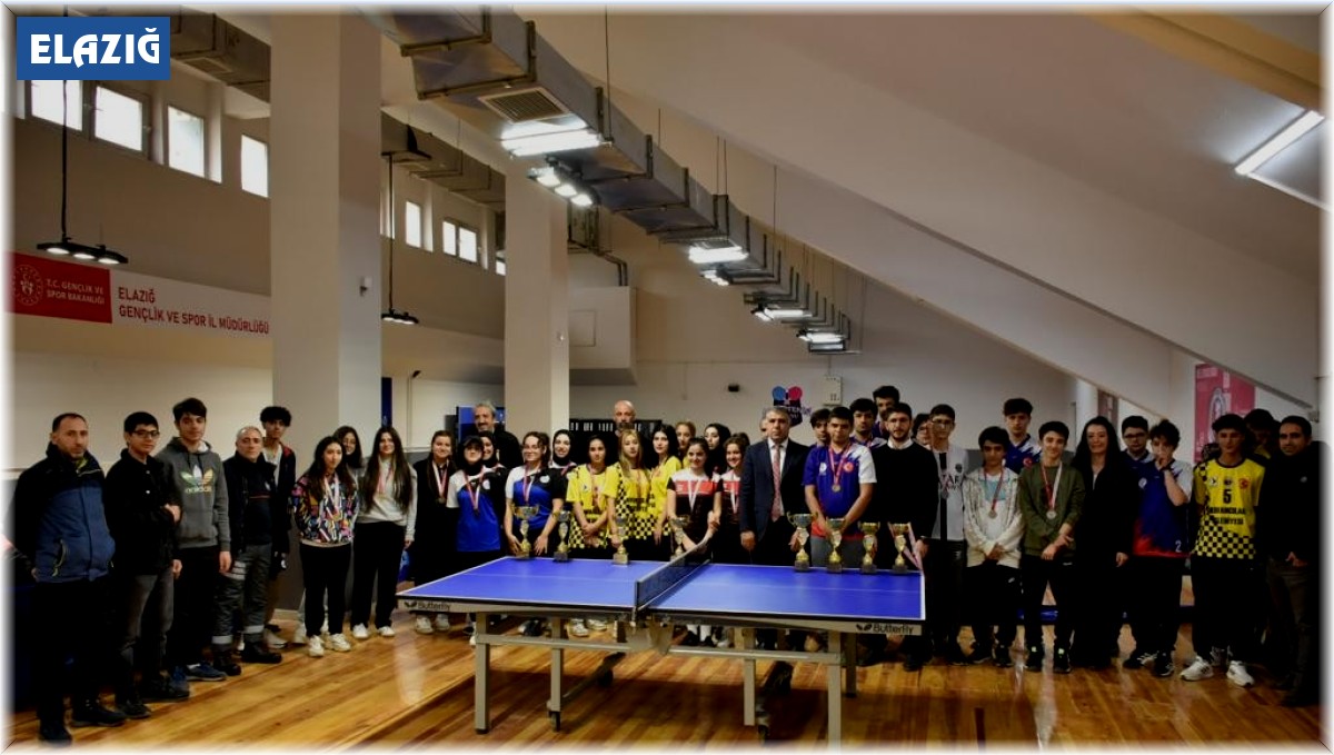 Elazığ'da masa tenisi müsabakaları sona erdi