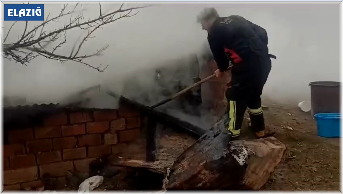 Elazığ'da odunluk yangını