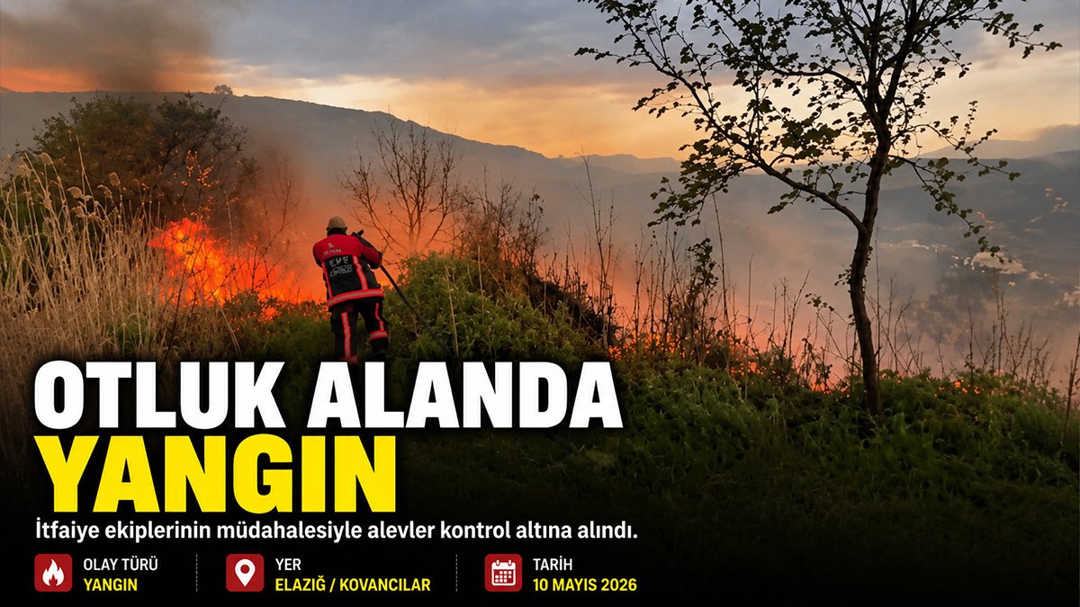 Elazığ'da otluk alanda çıkan yangın çevreye sıçramadan söndürüldü