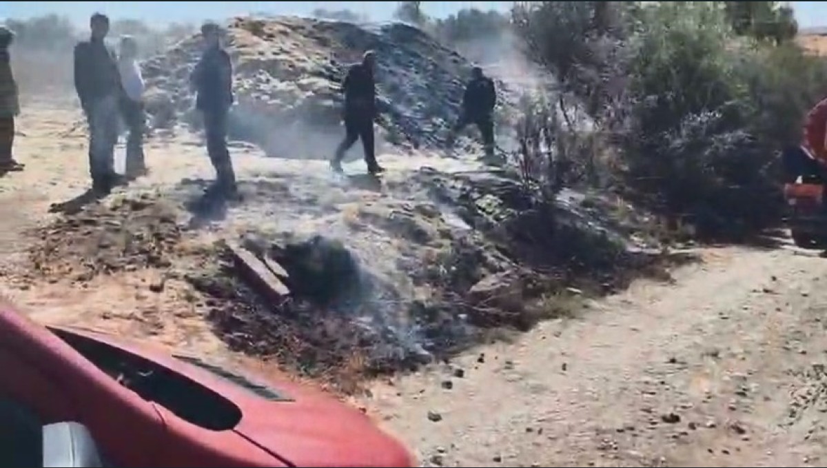 Elazığ'da otluk alanda yangın