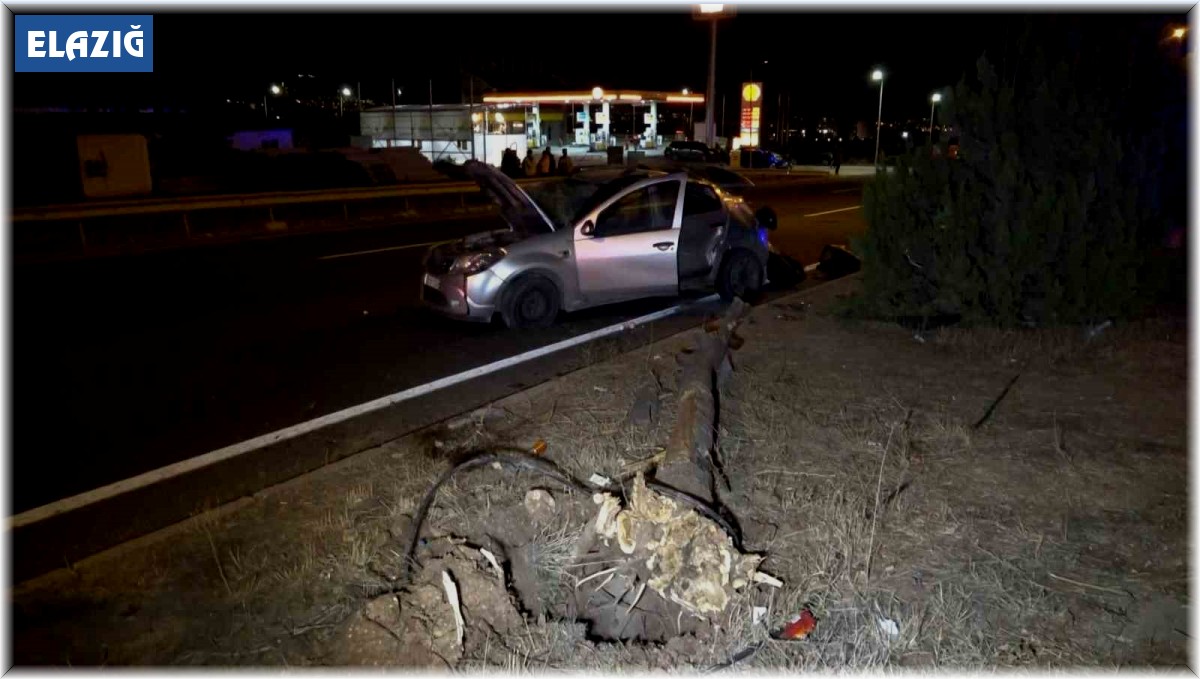Elazığ'da otomobil ağaca çarptı: 3 yaralı