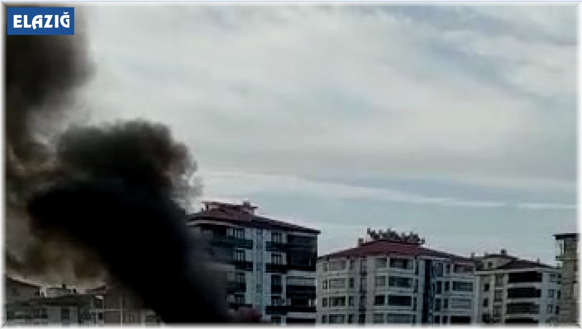 Elazığ'da otomobil alev alev yandı